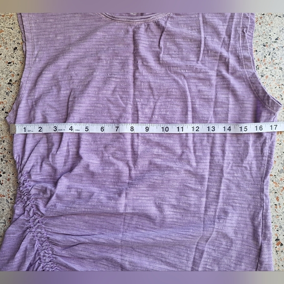 Pilcro Stripe Scrunch Sleeveless Tank - Picture 4 of 6